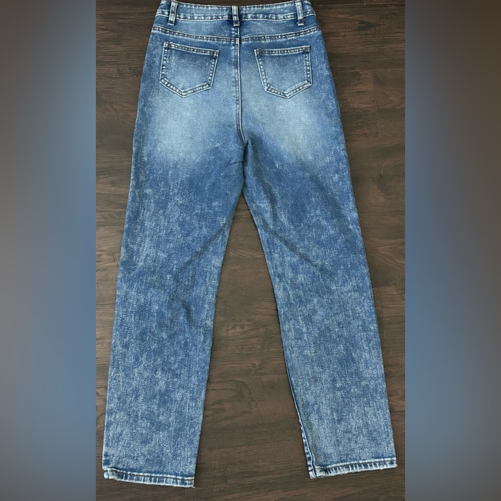 Medium Wash High Waist Straight Leg Jeans Size 26 - Picture 8 of 10